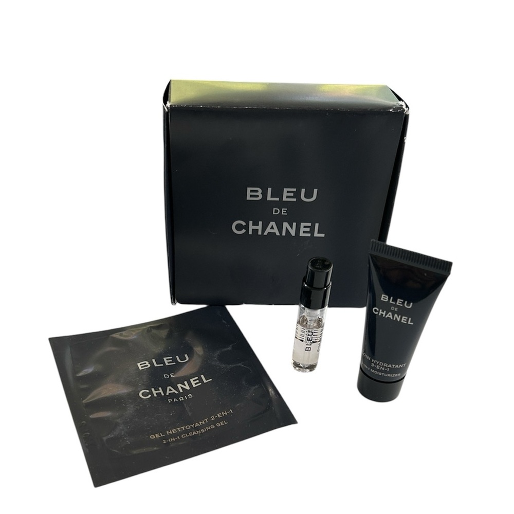 Men’s CHANEL Bleu De Chanel 3 Piece Skincare Trio Sample Set NWT